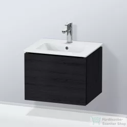   Duravit L-CUBE 52x41 cm-es, 1 fiókos alsószekrény mosdó nélkül, matt fekete tölgy LC611801616