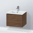 Duravit L-CUBE 52x41 cm-es, 1 fiókos alsószekrény mosdó nélkül, matt sötét dió LC611802121