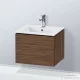 Duravit L-CUBE 52x41 cm-es, 1 fiókos alsószekrény mosdó nélkül, matt sötét dió LC611802121
