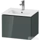 Duravit L-CUBE 52x41 cm-es, 1 fiókos alsószekrény mosdó nélkül, lakkozott fényes dolomitszürke LC611803838