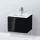 Duravit L-CUBE 52x41 cm-es, 1 fiókos alsószekrény mosdó nélkül, lakkozott fényes fekete LC611804040