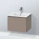 Duravit L-CUBE 52x41 cm-es, 1 fiókos alsószekrény mosdó nélkül, matt bazalt LC611804343