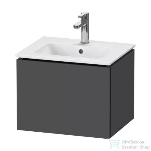 Duravit L-CUBE 52x41 cm-es, 1 fiókos alsószekrény mosdó nélkül, matt grafit LC611804949