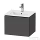 Duravit L-CUBE 52x41 cm-es, 1 fiókos alsószekrény mosdó nélkül, matt grafit LC611804949