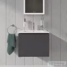 Duravit L-CUBE 52x41 cm-es, 1 fiókos alsószekrény mosdó nélkül, matt grafit LC611804949