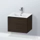 Duravit L-CUBE 52x41 cm-es, 1 fiókos alsószekrény mosdó nélkül, matt kefélt dió furnér LC611806969