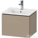 Duravit L-CUBE 52x41 cm-es, 1 fiókos alsószekrény mosdó nélkül, matt len LC611807575