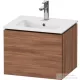 Duravit L-CUBE 52x41 cm-es, 1 fiókos alsószekrény mosdó nélkül, matt dió LC611807979