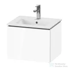 Duravit L-CUBE 52x41 cm-es, 1 fiókos alsószekrény mosdó nélkül, lakkozott fényes fehér LC611808585