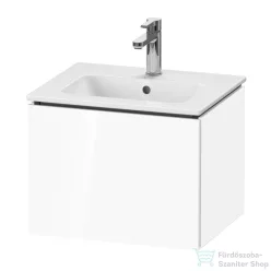   Duravit L-CUBE 52x41 cm-es, 1 fiókos alsószekrény mosdó nélkül, lakkozott fényes fehér LC611808585