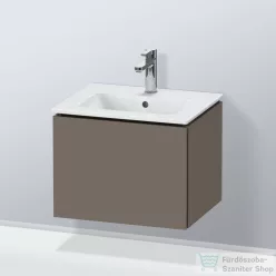   Duravit L-CUBE 52x41 cm-es, 1 fiókos alsószekrény mosdó nélkül, lakkozott matt szürke LC611809090
