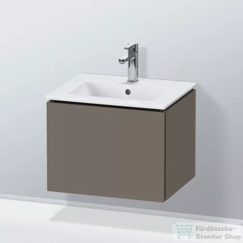 Duravit L-CUBE 52x41 cm-es, 1 fiókos alsószekrény mosdó nélkül, lakkozott matt szürke LC611809090