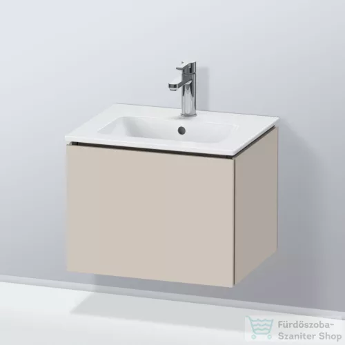 Duravit L-CUBE 52x41 cm-es, 1 fiókos alsószekrény mosdó nélkül, matt taupe LC611809191