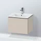 Duravit L-CUBE 52x41 cm-es, 1 fiókos alsószekrény mosdó nélkül, matt taupe LC611809191