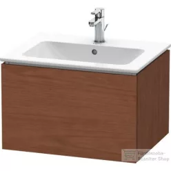   Duravit L-CUBE 62x48,1 cm-es, 1 fiókos alsószekrény mosdó és csaptelep nélkül, amerikai dió furnér LC614001313