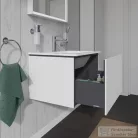 Duravit L-CUBE 62x48,1 cm-es, 1 fiókos alsószekrény mosdó és csaptelep nélkül, matt fehér LC614001818