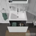 Duravit L-CUBE 62x48,1 cm-es, 1 fiókos alsószekrény mosdó és csaptelep nélkül, matt fehér LC614001818
