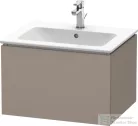 Duravit L-CUBE 62x48,1 cm-es, 1 fiókos alsószekrény mosdó és csaptelep nélkül, matt bazalt LC614004343