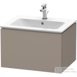   Duravit L-CUBE 62x48,1 cm-es, 1 fiókos alsószekrény mosdó és csaptelep nélkül, matt bazalt LC614004343