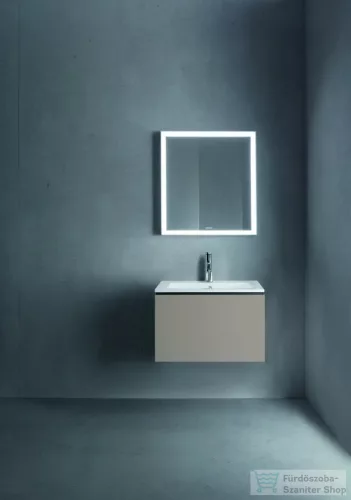 Duravit L-CUBE 62x48,1 cm-es, 1 fiókos alsószekrény mosdó és csaptelep nélkül, matt bazalt LC614004343