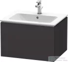Duravit L-CUBE 62x48,1 cm-es, 1 fiókos alsószekrény mosdó és csaptelep nélkül, szupermatt grafit LC614008080