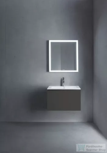 Duravit L-CUBE 62x48,1 cm-es, 1 fiókos alsószekrény mosdó és csaptelep nélkül, szupermatt grafit LC614008080