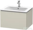 Duravit L-CUBE 62x48,1 cm-es, 1 fiókos alsószekrény mosdó és csaptelep nélkül, matt taupe LC614009191