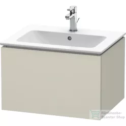   Duravit L-CUBE 62x48,1 cm-es, 1 fiókos alsószekrény mosdó és csaptelep nélkül, matt taupe LC614009191