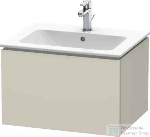 Duravit L-CUBE 62x48,1 cm-es, 1 fiókos alsószekrény mosdó és csaptelep nélkül, matt taupe LC614009191