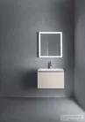 Duravit L-CUBE 62x48,1 cm-es, 1 fiókos alsószekrény mosdó és csaptelep nélkül, matt taupe LC614009191