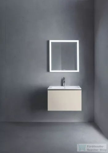 Duravit L-CUBE 62x48,1 cm-es, 1 fiókos alsószekrény mosdó és csaptelep nélkül, matt taupe LC614009191
