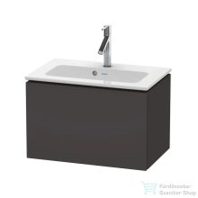   Duravit L-CUBE 62x39,1 cm-es, 1 fiókos alsószekrény mosdó és csaptelep nélkül, szupermatt grafit LC615608080