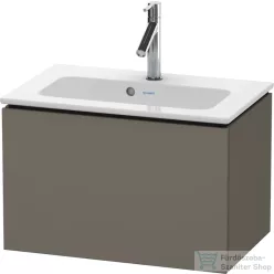   Duravit L-CUBE 62x39,1 cm-es, 1 fiókos alsószekrény mosdó és csaptelep nélkül, lakkozott matt szatén szürke LC615609090