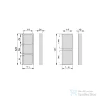 Sapho LINDO fiókrendező, oldalsó edlem, 2db, 114x36x323mm, antracit (LD002)