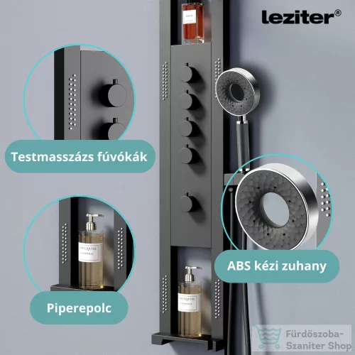 Leziter Luxory hidromasszázs zuhanypanel szürke LDHZ-GR