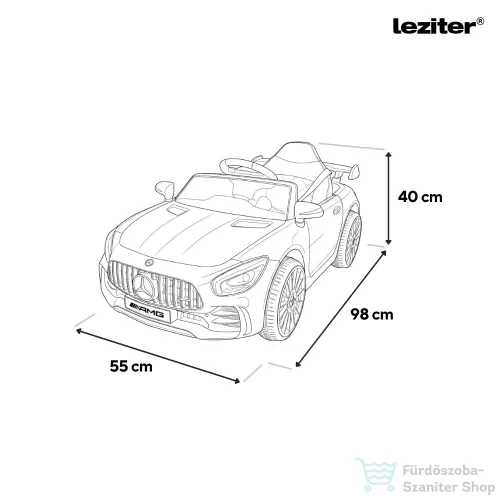 Leziter Elektromos autó AMG Mercedes-Benz fekete LEA-M-AMG-GTR-FEK