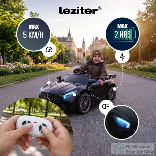 Leziter Elektromos autó AMG Mercedes-Benz fekete LEA-M-AMG-GTR-FEK