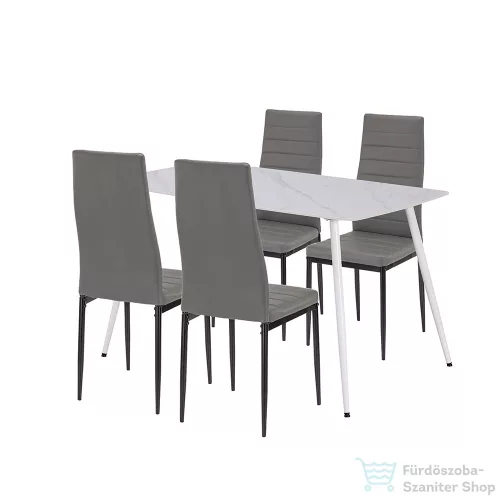 Leziter Renton 4+1 étkező garnitúra szürke-fekete LEAB140-WH_DA258GB_4