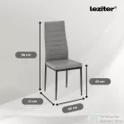 Leziter Renton 4+1 étkező garnitúra szürke-fekete LEAB140-WH_DA258GB_4