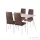 Leziter Jenna 4+1 étkező garnitúra barna LEAB140-WH_MDC-001-Brown_4