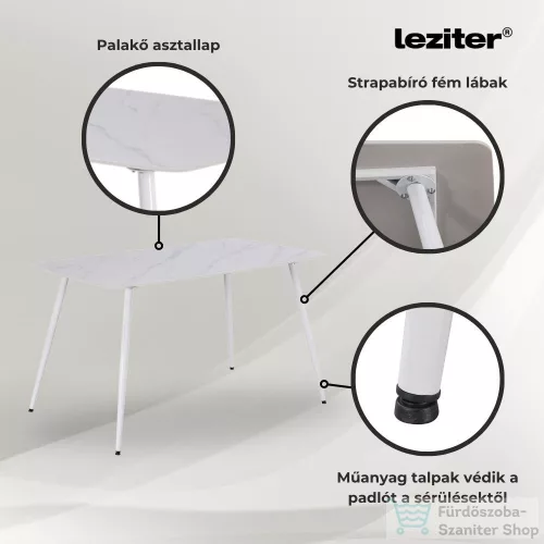 Leziter Jenna 4+1 étkező garnitúra barna LEAB140-WH_MDC-001-Brown_4