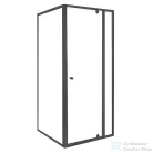 Leziter Flexi sarokba szerelhető szögletes zuhanykabin 80x80 cm zuhanytálca nélkül fekete LF011B_LF1280SB