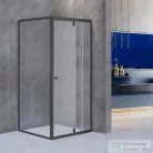 Leziter Flexi sarokba szerelhető szögletes zuhanykabin 80x80 cm zuhanytálca nélkül fekete LF011B_LF1280SB