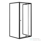 Leziter Flexi falsíkra szerelhető szögletes zuhanykabin 90x90 cm zuhanytálca nélkül fekete LF011B_LF1290B