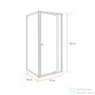 Leziter Flexi sarokba szerelhető szögletes zuhanykabin 90x90 cm zuhanytálca nélkül fekete LF011B_LF1290SB