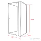 Leziter Flexi falsíkra szerelhető szögletes zuhanykabin 80x80 cm zuhanytálca nélkül LF011_LF1280