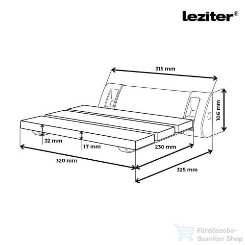 Leziter Felhajtható ülőke LFFU-01