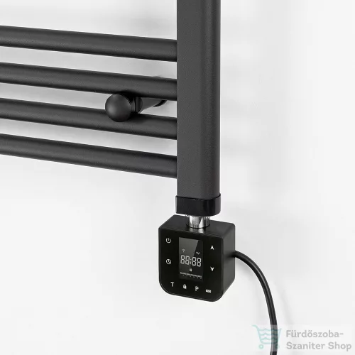 Leziter Wifi-s fűtőpatron törölközőszárító radiátorhoz digitális hőfokszabályozóval 600W fekete LFPW05-600W-B