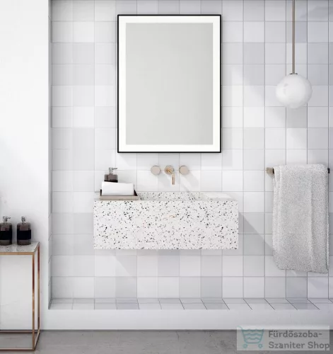 Sapho GANO tükör LED világítással, 60x80cm, fekete (LG260)