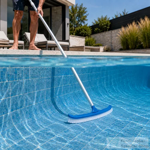 Leziter Hajlított medence tisztító kefe 45 cm LHMTK-45